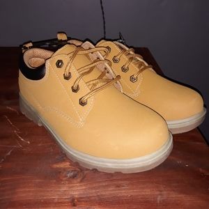 Tan Work Boots Non-Marking Memory Foam
